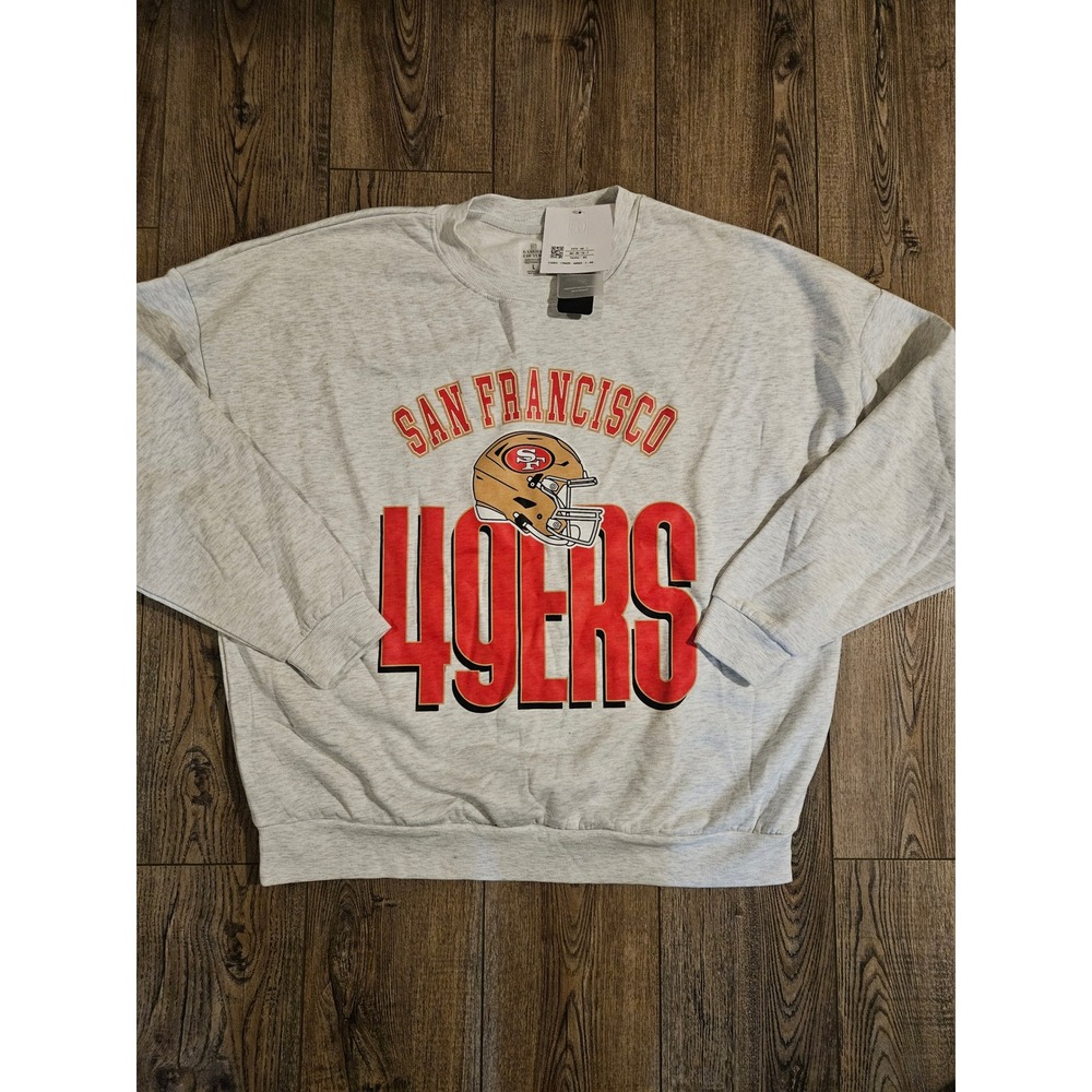 San Francisco 49ers Gameday Couture Sweatshirt Gray Size L